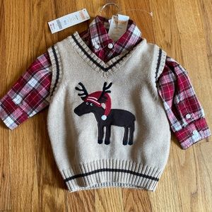 Gymboree dressy shirt with vest